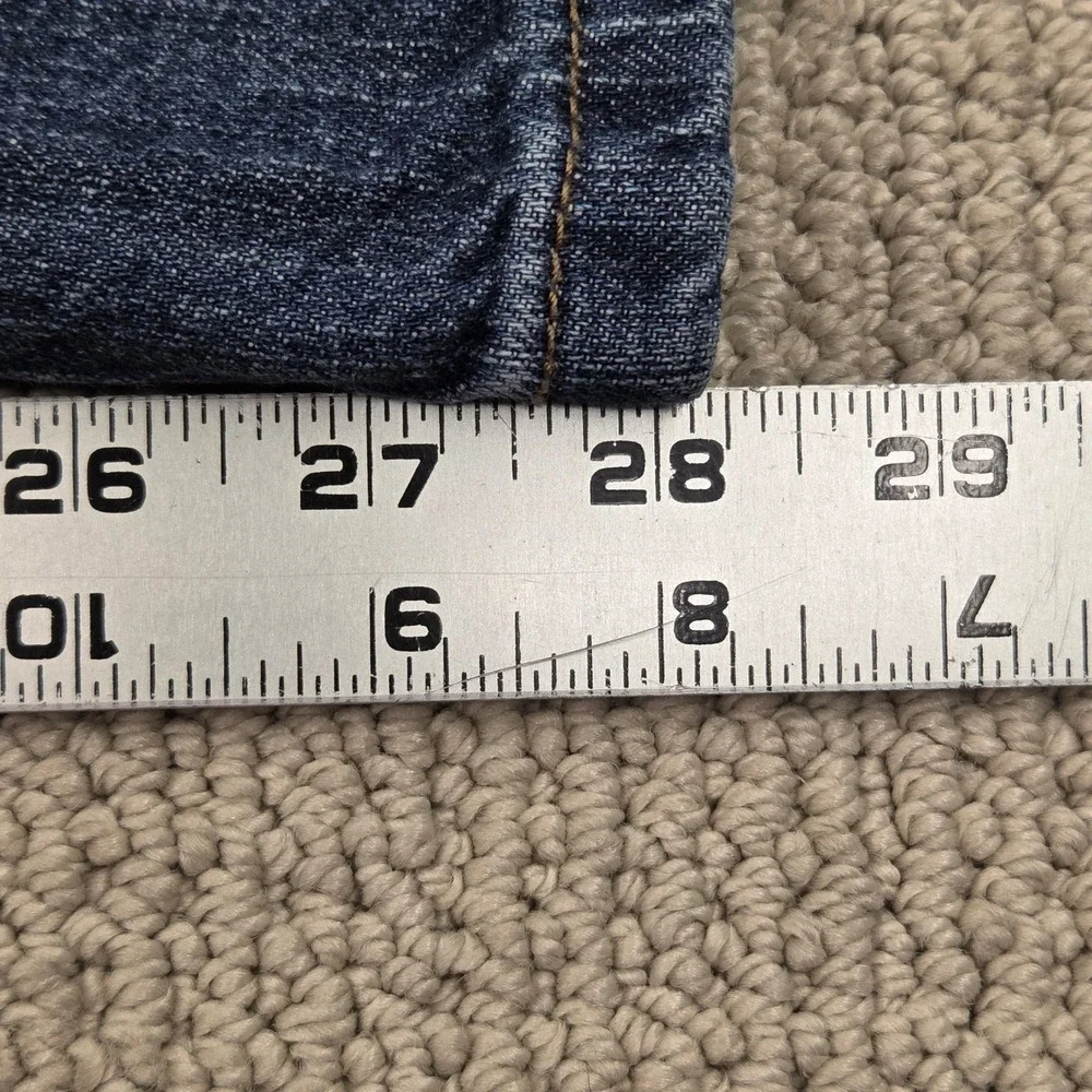 Levis 505 Regular Fit Jeans Boys 16 Reg 28x28 Dark Wash Blue Straight Leg Denim